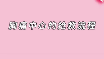 【名醫面對面之心臟100問】胸痛中心的搶救流程